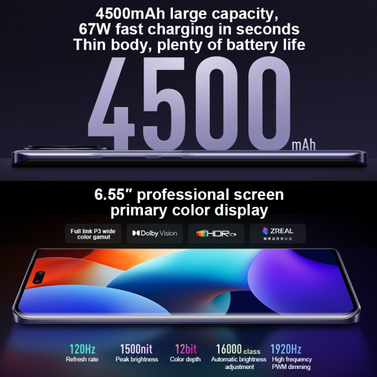 Triple Back Cameras + Dual Front Cameras, In-screen Fingerprint Identification, 4500mAh Battery, 6.55 inch MIUI 14 Dimensity 8200-Ultra Octa Core 4nm up to 3.1GHz, Network: 5G, NFC, 16GB+1TB Triple Back Cameras + Dual Front Cameras, In-screen Fingerprint Identification, 4500mAh Battery, 6.55 inch MIUI 14 Dimensity 8200-Ultra Octa Core 4nm up to 3.1GHz, Network: 5G, NFC, 16GB+1TB